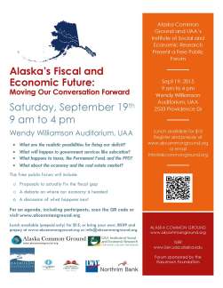 Alaska's Fiscal and Economic Future Forum